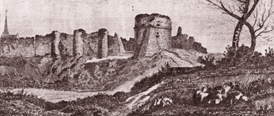 Gravure du château de Mortagne