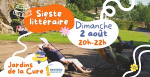 Sieste littéraire et musicale @ Jardins de la Cure