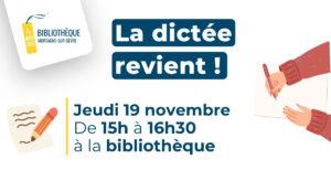 Après-midi dictée @ Bibliothèque le Marque-page